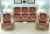 KUHUK Presents FLOWER_pnl Exclusive Royal Look Velvet Sofa Cover Set with Heavy Fabric 500 TC Floral Design 5 Seater Sofa Cover -| Set of 6 Piece |