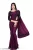Ready To Wear Lycra Blend Purple Ruffle Saree With Blouse