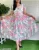 Chic Elegance: Georgette Flared White Maxi White and Multiple Color Dress – Maxi Length