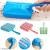 Anadimall Plastic Handheld Carpet 4 Roller Cleaning Brush with Dust Crumb Collector for Carpets, Car Seats, Table Linen, Sofas Curtains, Mats Multicolor (Pack of 1)