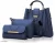 Women’s PU Leather Handbag And Sling Bags Combo Of 3 (NAVY BLUE_FGO-224)