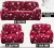Five seater printed elastic sofa cover