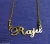 Raju Name Pendant With Chain