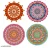 Rangoli Sticker. Beautiful Diwali Rangoli Sticker for Floors and Walls. Set of 4 Rangoli Sticker. Each Rangoli is of Size 23×23 cm. Self Adhesive Rangoli Sticker. Creative Cave Rangoli.