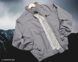sporty jacket Men solid windcheater, has a stand collar, 2 pockets in side and 1pocket in iner side