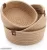Mini Rope Storage Natural Handwoven Jute Shelf Basket For Your Home & Kitchen (10×3 Inches, Multi) – Pack of 3