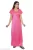 RADHIKA Women’s Satin Half Sleeve Nightwear Maxi/Nighty/Gown (Color-Pink)