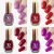 Nail Polish || Long Lasting || Quick Dry || Nail Paint Combo Purple, Light Purple, Dark Red, Red (Pack of 4)